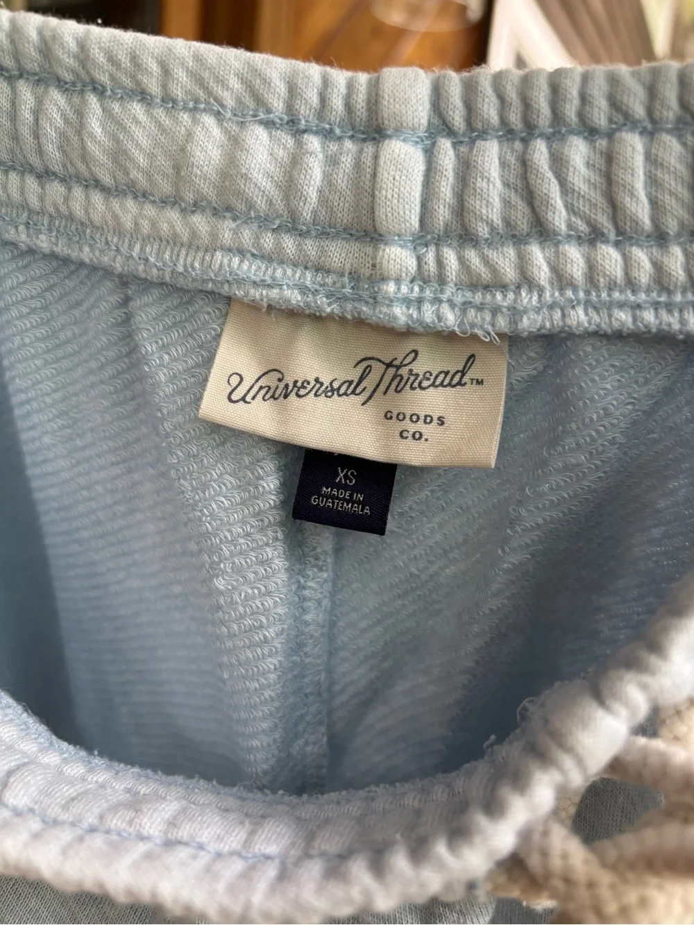 Universal Thread Pale Blue Ribbed Tank & Shorts Matching Set